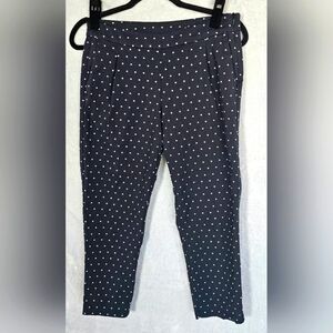 Nike Womens Dri Fit Golf Pants Size 4 Black/White Polka Dots EUC